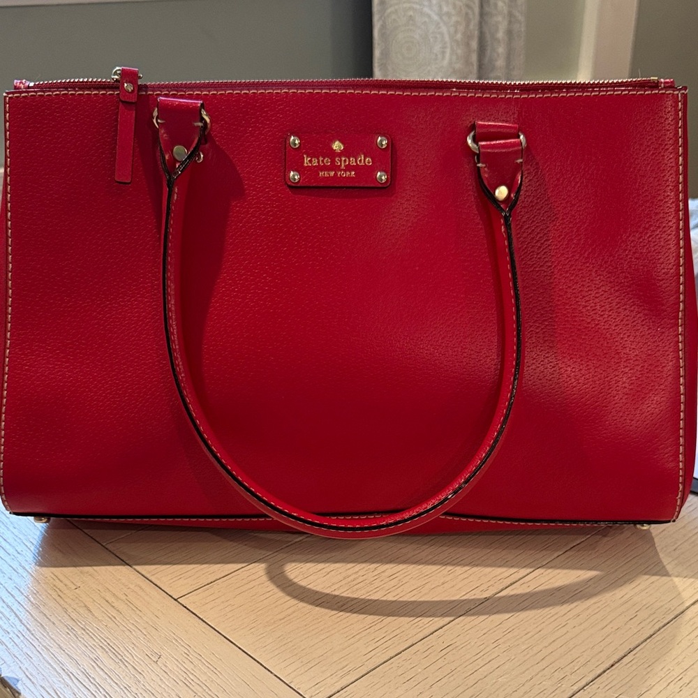 Kate Spade Vibrant Red Tote Bag - Picture 1 of 1